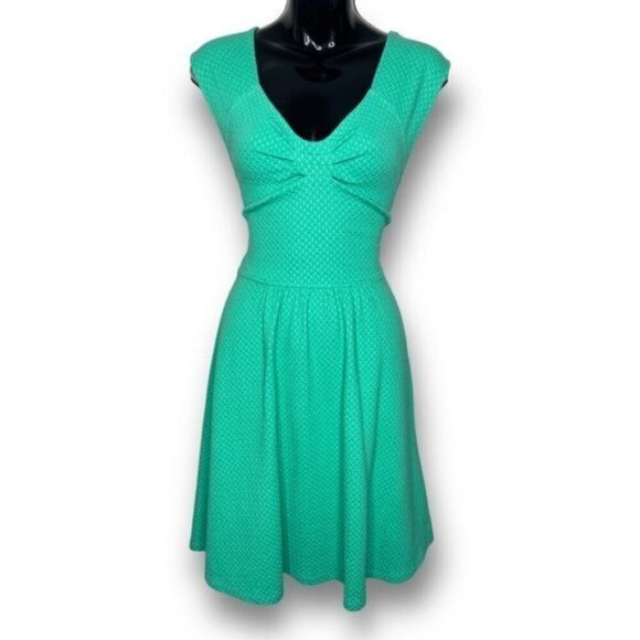 Anthropologie Postmark Size 8 Mint Green Matilde Textured Skater Dress ASO TV - Picture 1 of 12